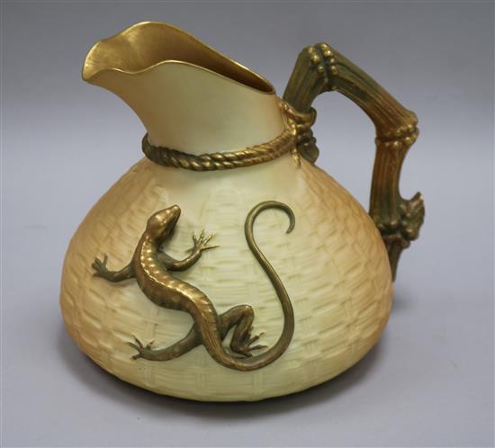 A Royal Worcester lizard ewer height 16cm